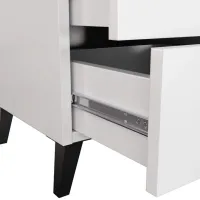 Noptiere Akord Mobi 2SZ 42.8 x 40.4 x 37.5 / PAL / White Black photo 3
