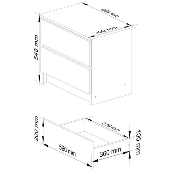 Noptiere Akord K60 2SZ 54.8 x 60.4 x 40 / PAL / Wenghe photo 5