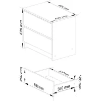 Noptiere Akord K60 2SZ 54.8 x 60.4 x 40 / PAL / Wenghe photo 5