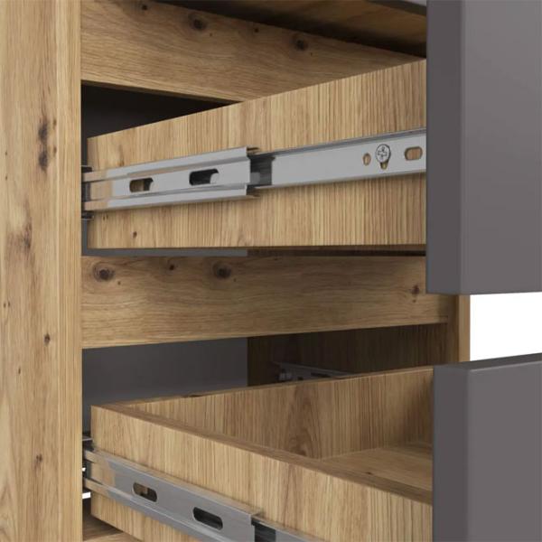 Noptiere Akord CL3 40 56.8 x 40 x 35 / PAL / Stejar artizan photo 3