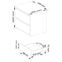 Тумбочки Akord CL2 2SZ 40 x 40.4 x 35см / ЛДСП / White photo 7