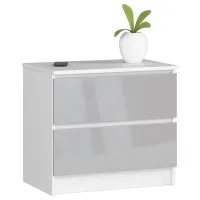 Тумбочки Akord K60 2SZ 54.8 x 60.4 x 40см / ЛДСП / White