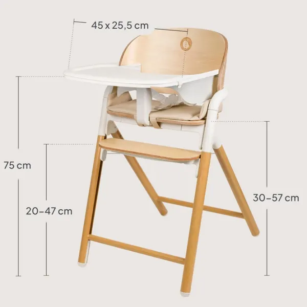 Scaun de masă Lionelo Celia (LN.228002) Crescător/ 6 luni / White  photo 6