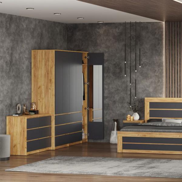 Comodă Pehotin НС-4 97 x 80 x 45 / PAL / Antracit photo 3