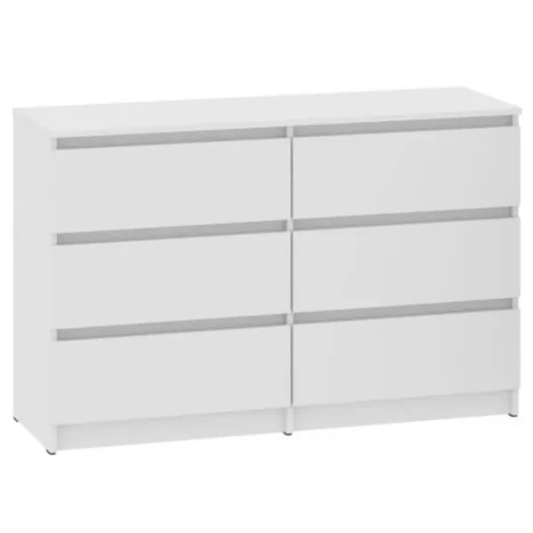 Комод Pehotin НС-6 75 x 120 x 45см / ДСП / Белый photo 1