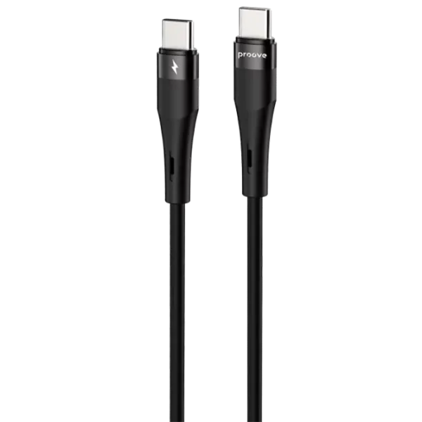 Кабель для телефона Light Silicone Plus Proove USB Type-C + USB Type-C 1 м / Черный photo 1