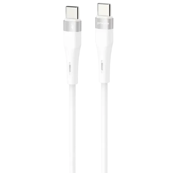 Кабель для телефона Light Silicone Plus Proove USB Type-C + USB Type-C 1 м / Белый photo 1