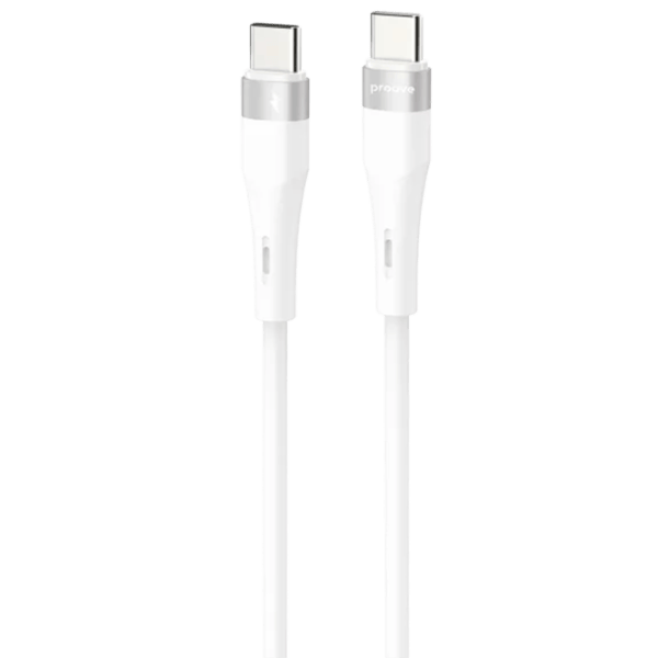 Кабель для телефона Light Silicone Plus Proove USB Type-C + USB Type-C 1 м / Белый photo 1