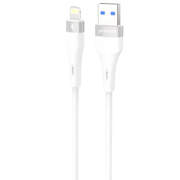 Кабель для телефона Light Silicone Plus Proove USB + Lightning 1 м / Белый photo 1