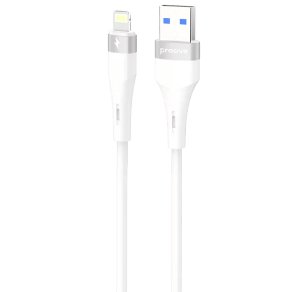 Кабель для телефона Light Silicone Plus Proove USB + Lightning 1 м / Белый photo 1