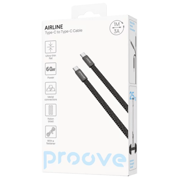 Кабель для телефона AirLine Proove USB Type-C + USB Type-C 1 м / Черный photo 4
