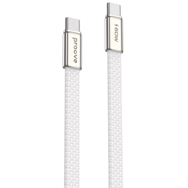 Кабель для телефона AirLine Proove USB Type-C + USB Type-C 1 м / Белый photo 1