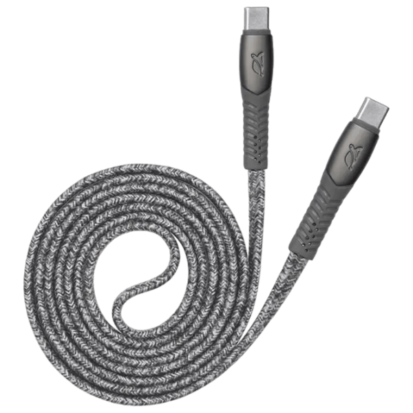 Cablu pentru telefon PS6105 RivaCase USB Type-C + USB Type-C 1.2 m / Gray photo 1
