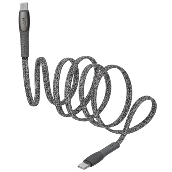 Cablu pentru telefon PS6105 RivaCase USB Type-C + USB Type-C 1.2 m / Gray photo 2