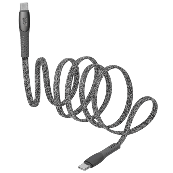 Cablu pentru telefon PS6105 RivaCase USB Type-C + USB Type-C 1.2 m / Gray photo 2
