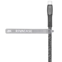 Cablu pentru telefon PS6105 RivaCase USB Type-C + USB Type-C 1.2 m / Gray photo 3