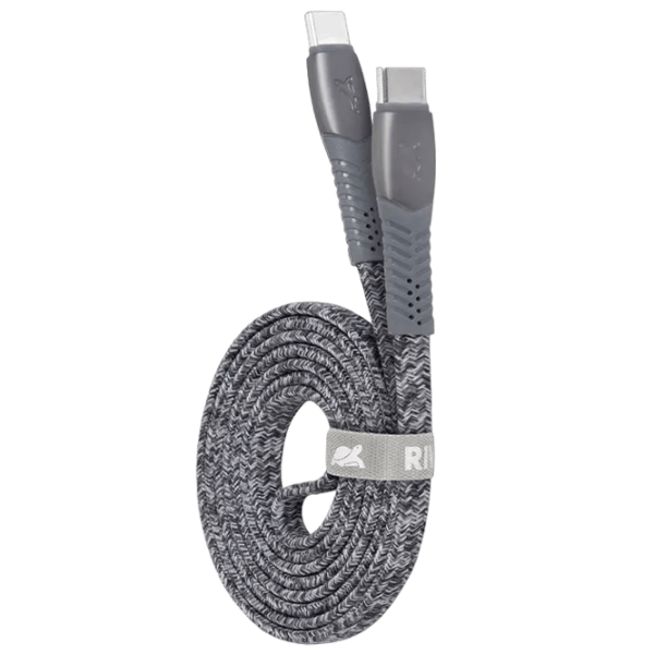 Cablu pentru telefon PS6105 RivaCase USB Type-C + USB Type-C 1.2 m / Gray photo 4