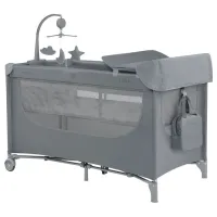 Țarc pentru copii Kikka Boo Nighty Night 2026 (KB.231753) 0 luni - 3 ani / Gray