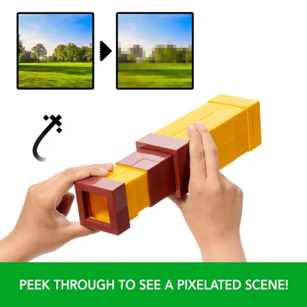 Интерактивная игрушка Mattel Minecraft Spyglass With Pixelating View Lens JLK64 6+ / Brown Оранжевый photo 4