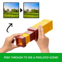 Jucărie interactivă Mattel Minecraft Spyglass With Pixelating View Lens JLK64 6+ / Brown Orange photo 4