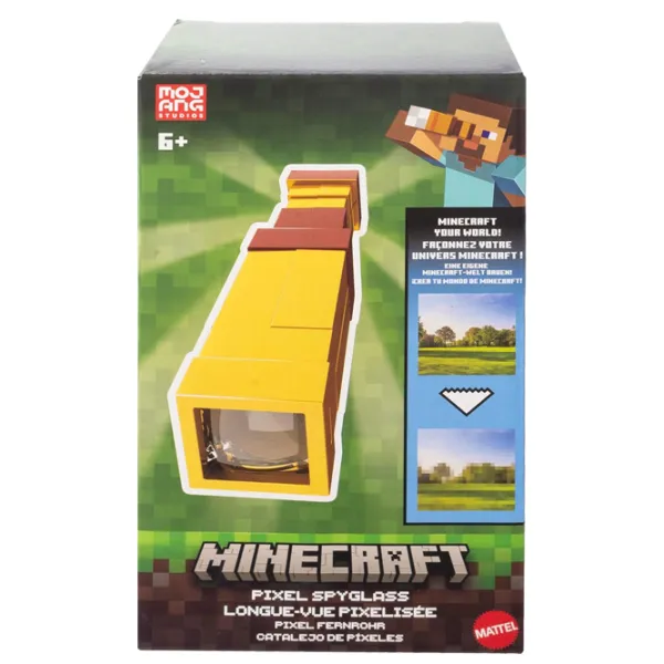 Интерактивная игрушка Mattel Minecraft Spyglass With Pixelating View Lens JLK64 6+ / Brown Оранжевый photo 6
