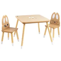 Set de mobilă pentru copii Moni Cute bunny Wood / unisex