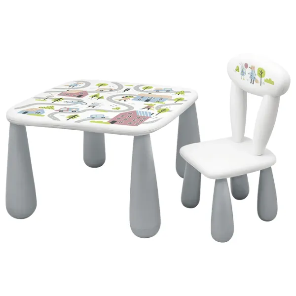 Set de mobilă pentru copii Maltex Luna Town Gray / unisex photo 1