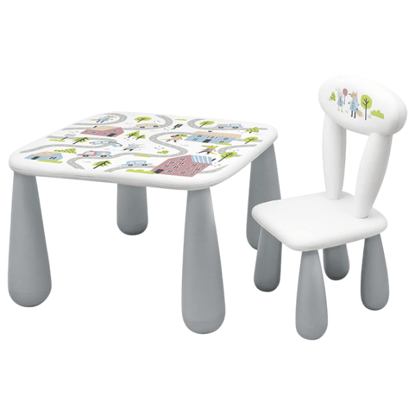 Set de mobilă pentru copii Maltex Luna Town Gray / unisex photo 1
