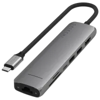 Adaptor Satechi Slim Multiport 7-in-1 USB Type-C / Space Gray