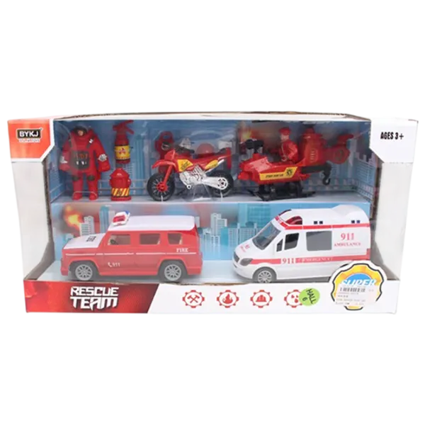 Комплект машин HD Toys Rescue team 00519  / / White Красный photo 1