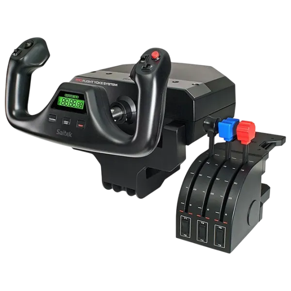 Joystick Logitech G Saitek Pro Flight Yoke System Cu fir / 8 buttons / Black photo 1