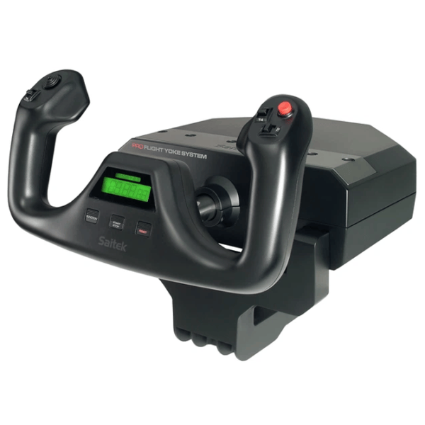 Joystick Logitech G Saitek Pro Flight Yoke System Cu fir / 8 buttons / Black photo 2