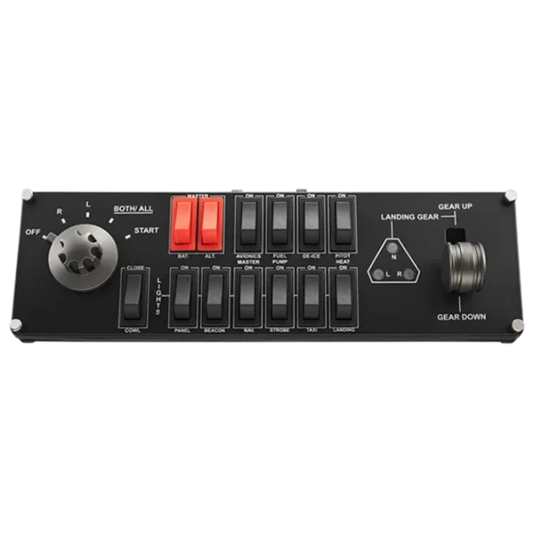 Panou de bord Logitech Flight Simulator Switch Panel Cu fir / 13 buttons / Black photo 1