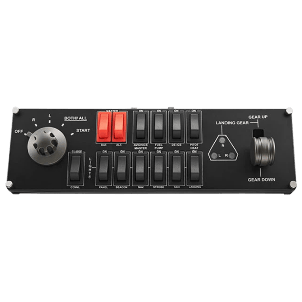 Panou de bord Logitech Flight Simulator Switch Panel Cu fir / 13 buttons / Black photo 1