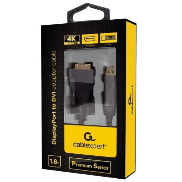 Кабель видео Cablexpert DisplayPort + DVI 1.8 м / Черный photo 3