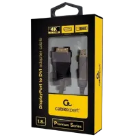 Кабель видео Cablexpert DisplayPort + DVI 1.8 м / Черный photo 3