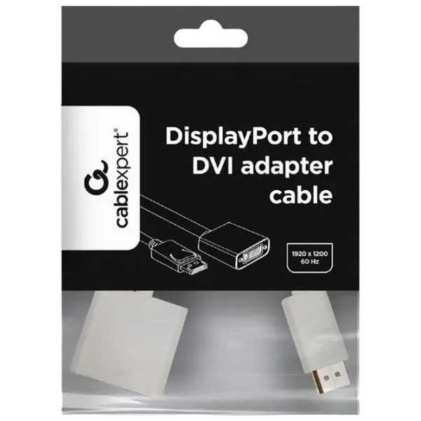 Кабель видео Cablexpert DisplayPort + DVI 0.1 м / Белый photo 2