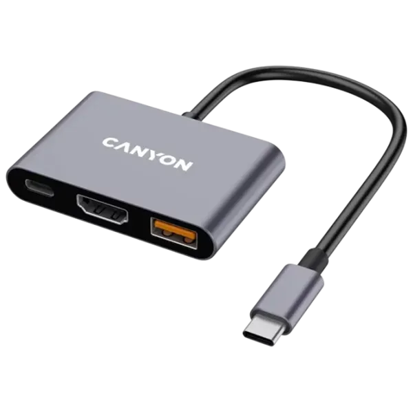 Adaptor Canyon DS-4 USB Type-C / Gray photo 1