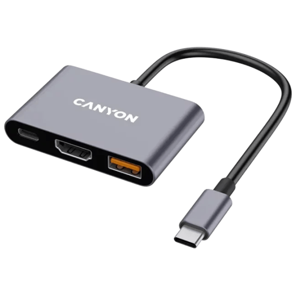 Adaptor Canyon DS-4 USB Type-C / Gray photo 1