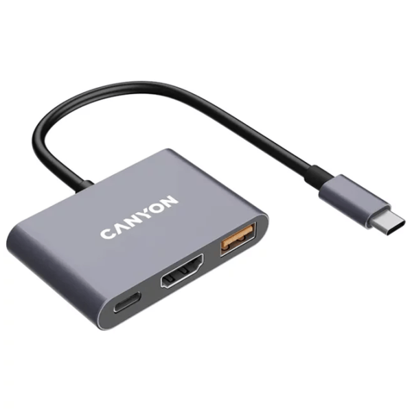 Adaptor Canyon DS-4 USB Type-C / Gray photo 2