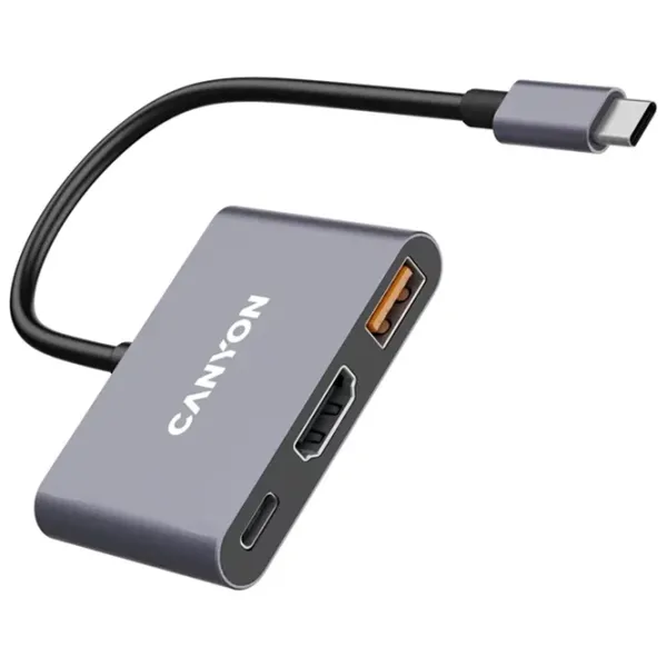 Adaptor Canyon DS-4 USB Type-C / Gray photo 3