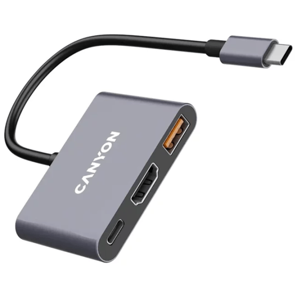 Adaptor Canyon DS-4 USB Type-C / Gray photo 3
