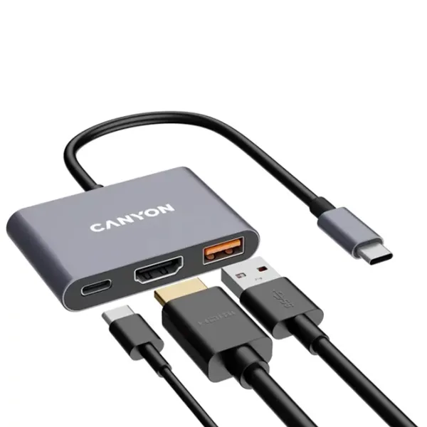 Adaptor Canyon DS-4 USB Type-C / Gray photo 4