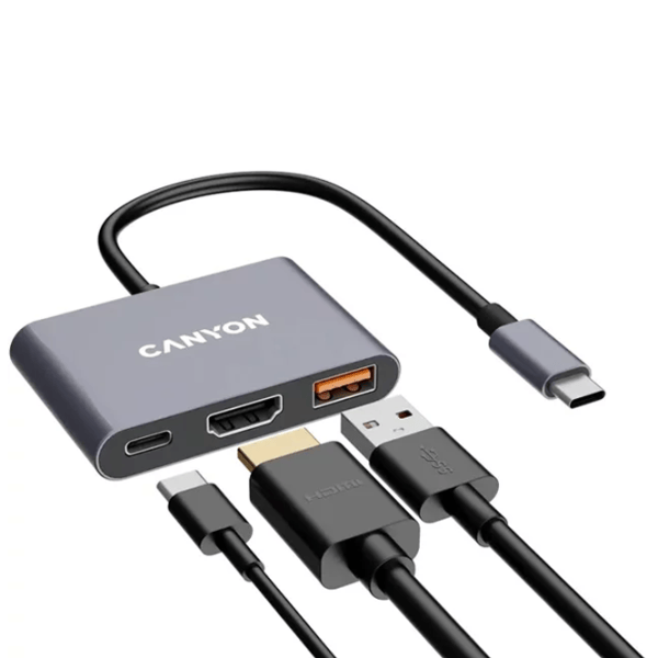 Adaptor Canyon DS-4 USB Type-C / Gray photo 4