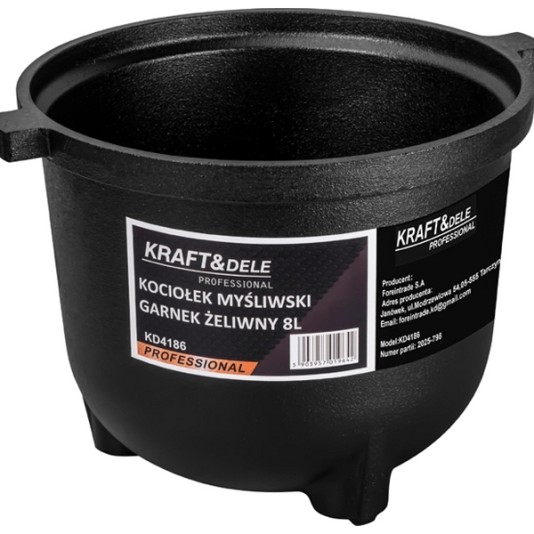 Казан Kraft&Dele KD4186 8л / Чугун / Черный photo 2