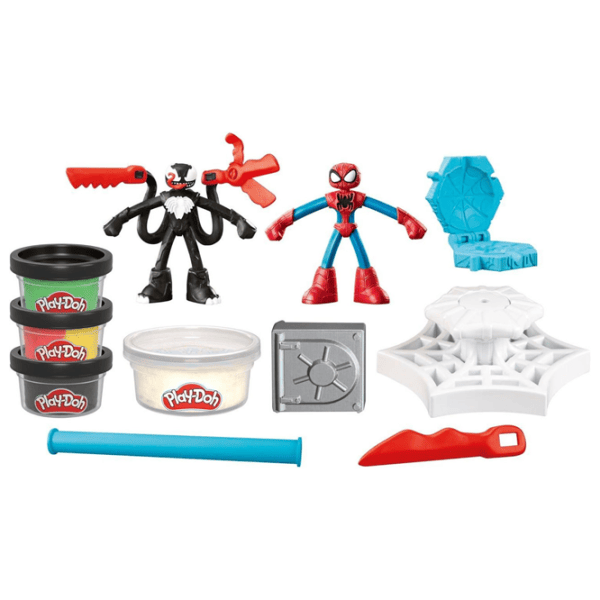 Plastilină Play-Doh Spiderman lauch and Slice Battle Multicolor / 3+ photo 2