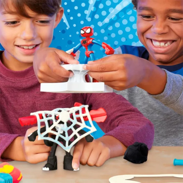 Plastilină Play-Doh Spiderman lauch and Slice Battle Multicolor / 3+ photo 4