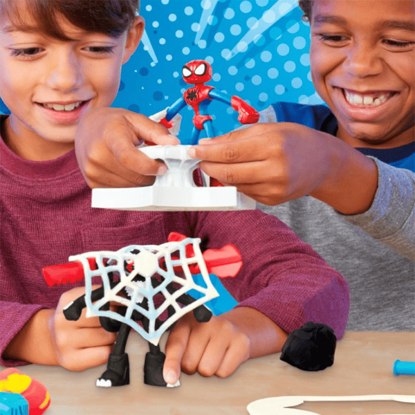 Plastilină Play-Doh Spiderman lauch and Slice Battle Multicolor / 3+ photo 4