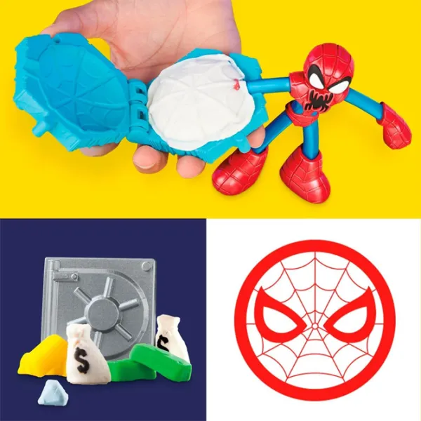 Plastilină Play-Doh Spiderman lauch and Slice Battle Multicolor / 3+ photo 5