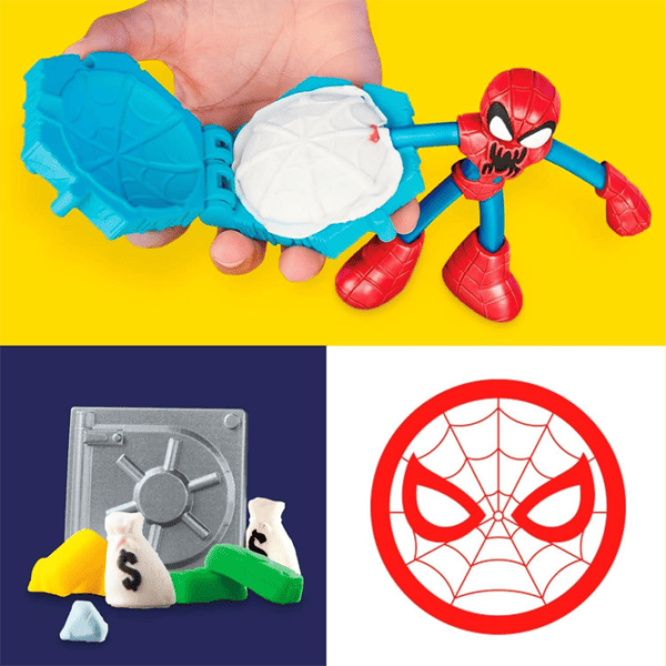 Plastilină Play-Doh Spiderman lauch and Slice Battle Multicolor / 3+ photo 5